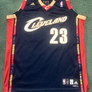 Adidas Cleveland Cavaliers Navy Jersey with Red and Gold